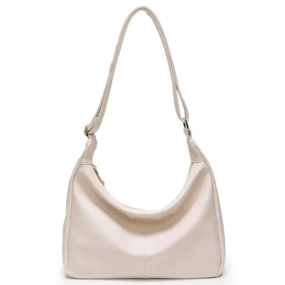 

Purses for Women Slouchy Shoulder Bag Hobo Bag Soft Vegan Leather Adjustable Wide Strap Crossbody Tote Multi Pocket Handbags