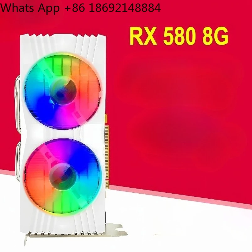 Spot fast delivery RX580 RX590 8G 2048SP single HDMI interface, game graphics card