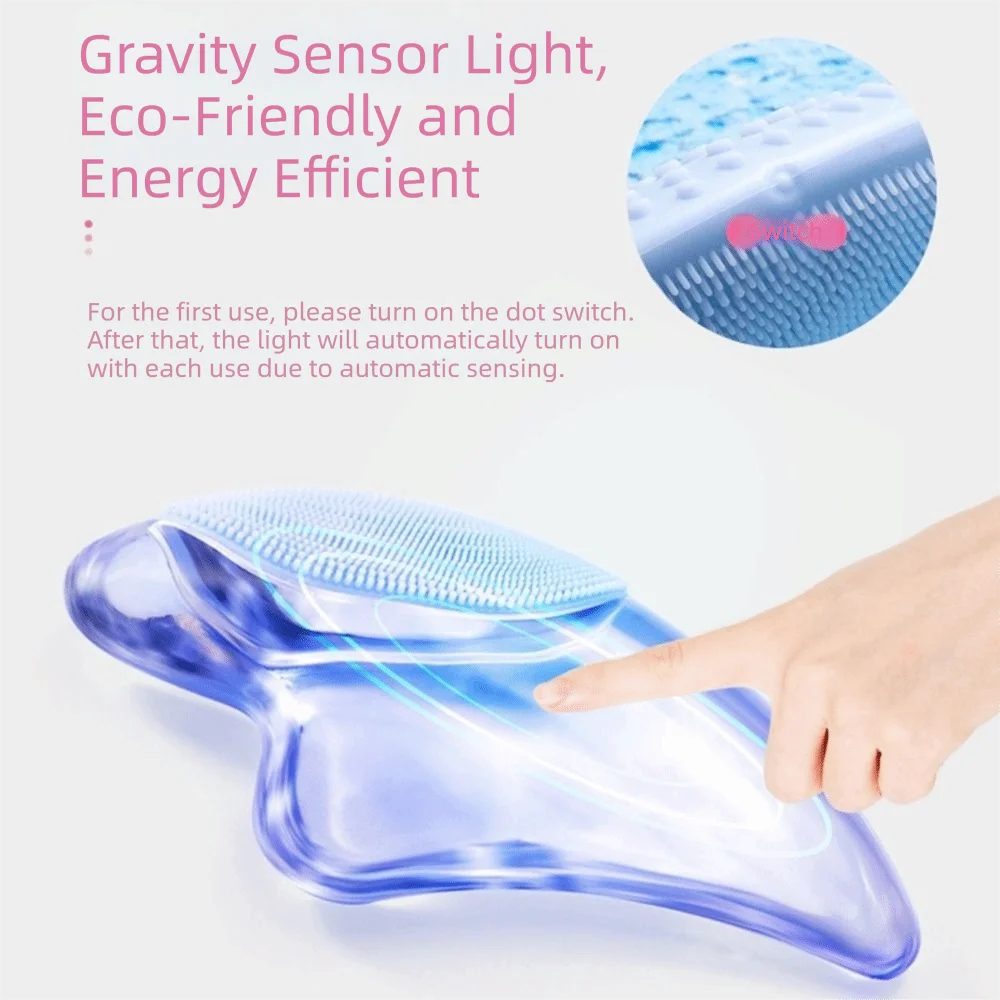 

Transparent Resin Crystal Scraping Board Smooth Edges with LED Light Electric Facial Massager Comfortable Wrinkle Removal