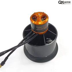 QX-MOTOR 50mm 12 ostrza wentylator kanałowy EDF z silnikiem bezszczotkowym 3-4S dla FMS zdalnie sterowany samochód EDF helikopter RC RC samolot