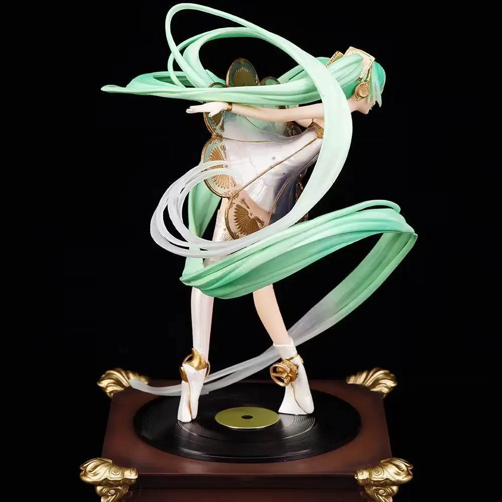 30cm Hatsune Miku Dance On The Symphony Phonograph Girl Figure Model Statue Boys Collection Desktop Decoration Ornament Toy Gift