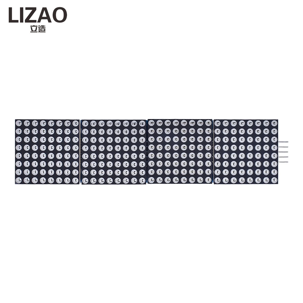 LIZAO MAX7219 4-in-One Dot Matrix Display Module, MCU Control LED Matrix with Red/Blue/Green Options for Arduino Projects