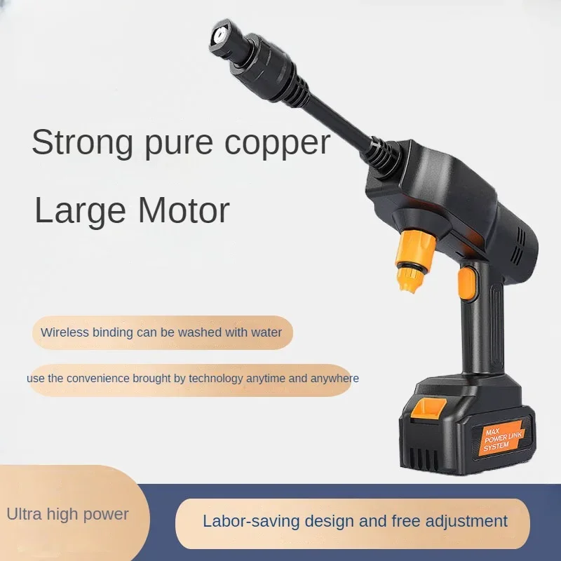 Durable ZH-HXCQ High Power High Voltage Lithium Battery Car Wash Water Gun Multifunctional Household Portable Car Wash Machine