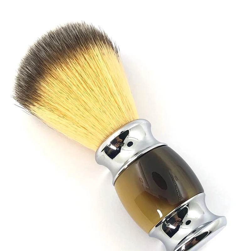 Synthetic Shaving Brush Resin Handle Travel Brush,Lathering Well with Shaving Soap Cream for Men Wet Shave