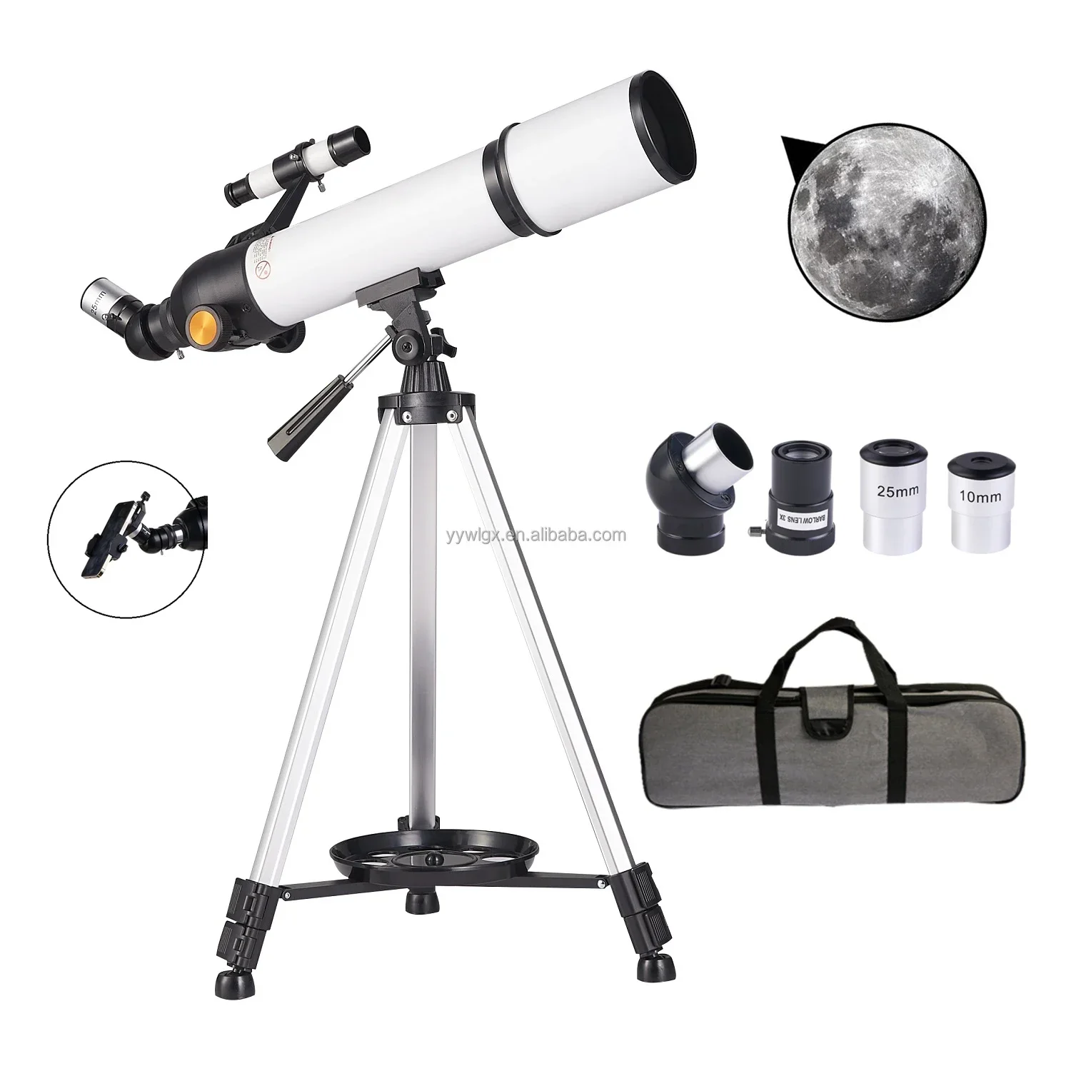 Telescopio 70mm apertura 500mm-telescopio rifrattore portatile astronomico rivestimenti ad alta trasmissione completamente Multi-rivestiti