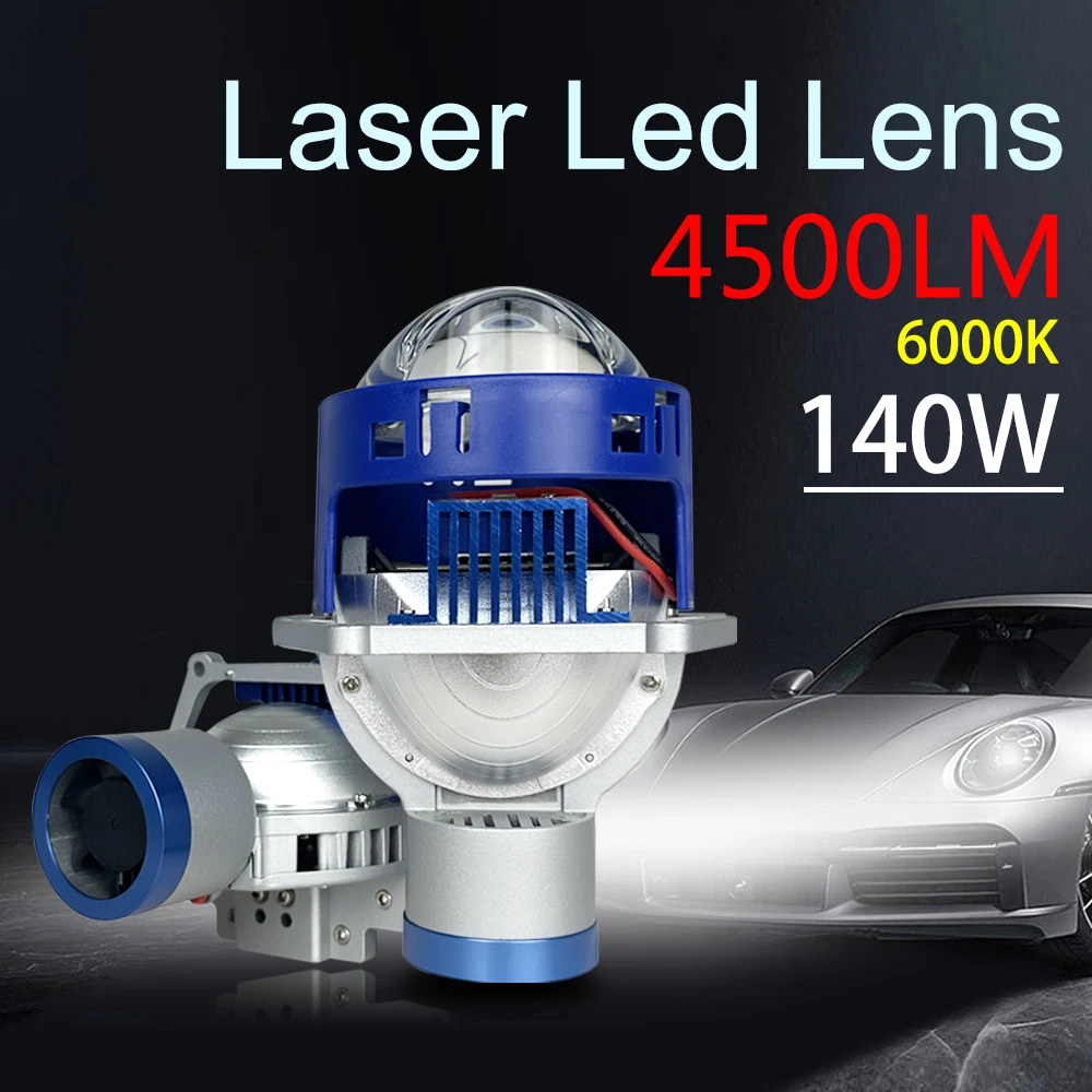 3inch Laser Bi Led Headlight H7 LED H4 Bulb Len Universal 3 inch Lens Projector 9005 9006 Super Bright Headlights Fog Lamp