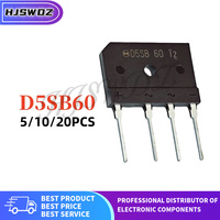 5-20PCS D5SB60 D5SB 60 B60 D5SBA60 ZIP-4 Bridge Rectifier Bridge stack Rectifier Bridge Flat Brand New In Stock
