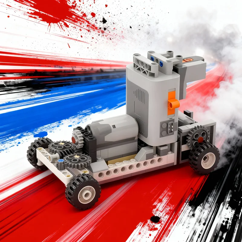 141pcs MOC Simple RC Car - Steering Gear Worm Screw V1.1 Technical Model Building Blocks Toys Creative Collection Brick DIY