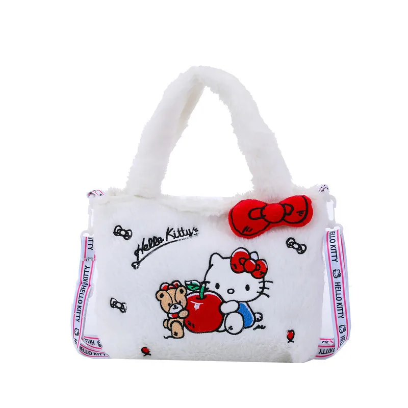 Sanrio Hello Kitty Plush Bag Kawaii Kuromi My Melody Cute Cartoon Anime Handbag Cinnamoroll Storage Tote Bags Women Girl Gifts