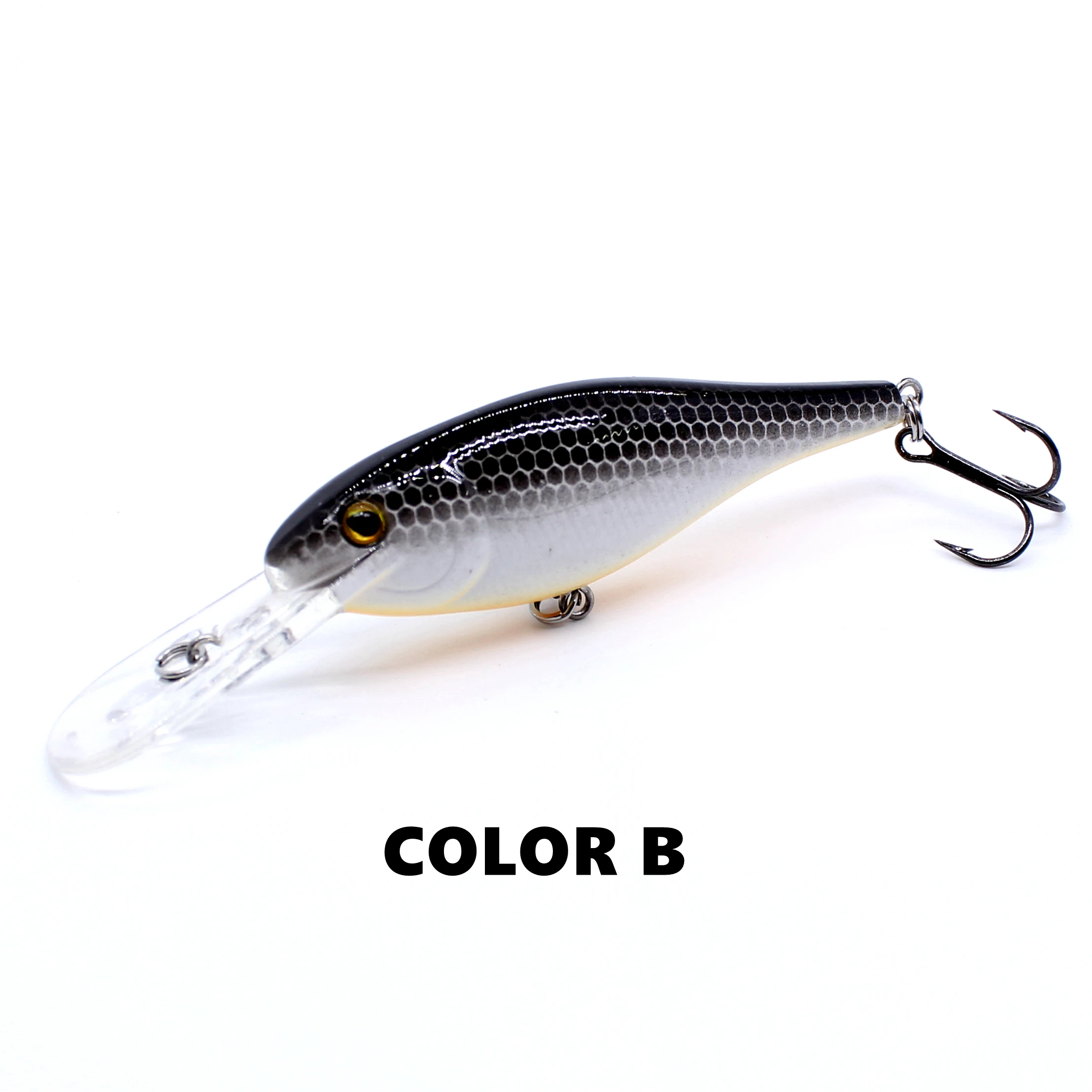 AOCLU Crankbait Wobbler 70 mm 8,7 g schwimmender Shad harter Köder Minnow Tauchtiefe 1,5–3,3 m Angelköder VMC Haken Tackle Qualität – Detail 7