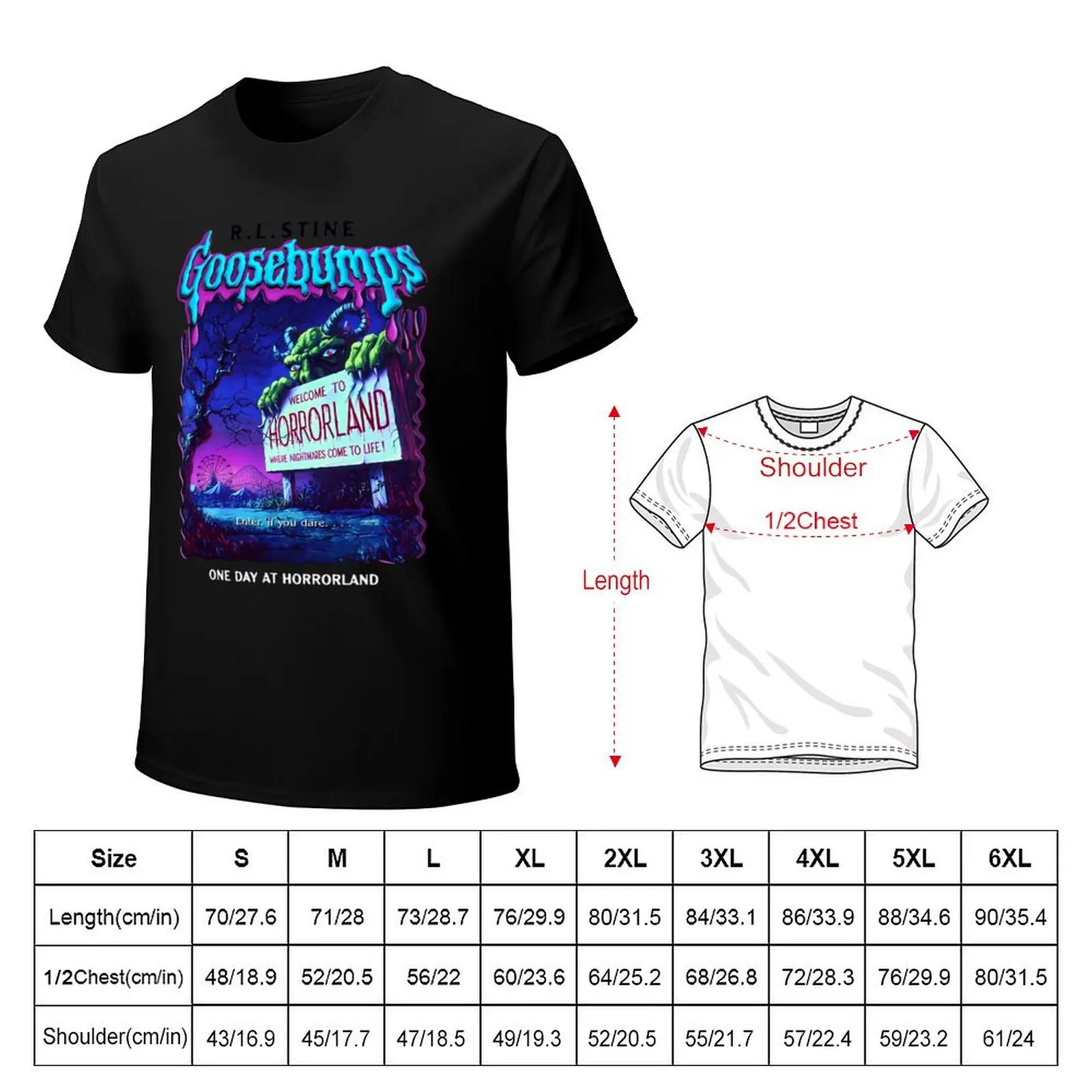 Goosebumps One Day At HorrorLand T-Shirt Street Style Casual Tee Shirt