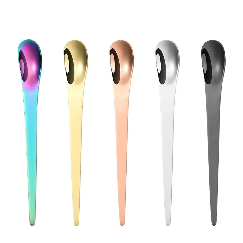 Simple Coffee Spoon Teaspoon Dessert Snack Scoop Ice Cream Spoons Kitchen ToolsTableware 304 Stainless Steel