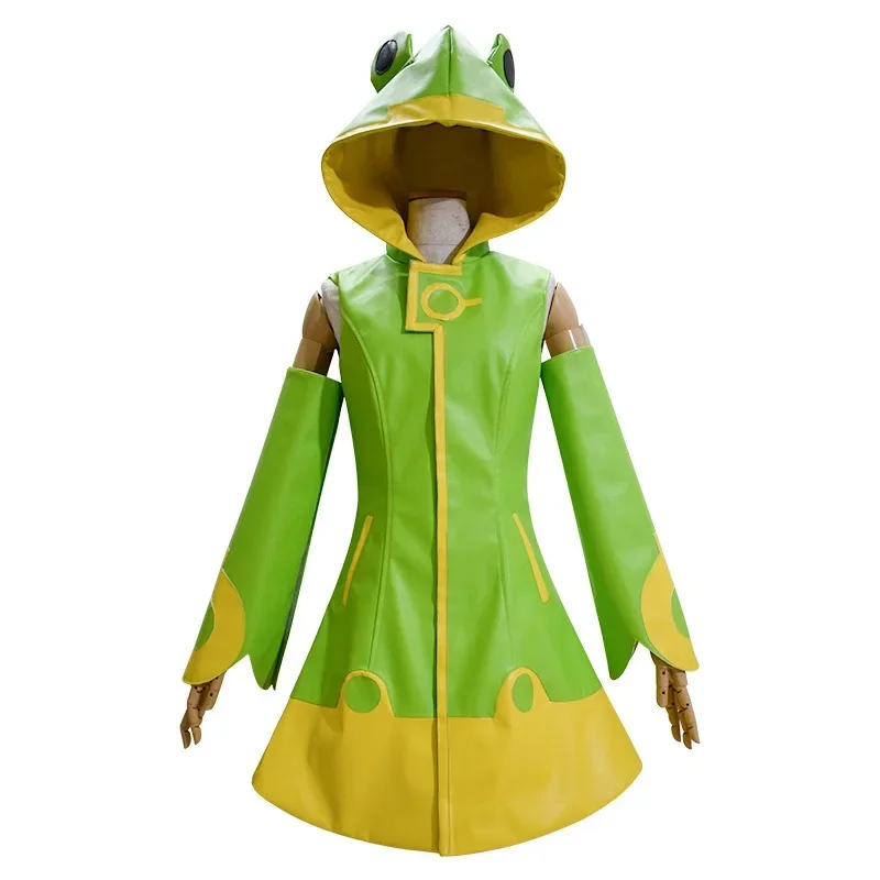 

Anime Card Captor Kinomoto Sakura Cosplay Costume Girls Women Frog Raincoat for Adult Halloween Party Clothing
