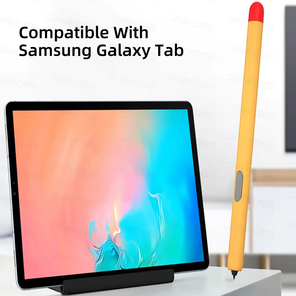 Silicone Stylus Non-slip Protective Cover Tablet Touch Pencil Case Pen Sleeve for Samsung Galaxy Tab S7/S8/S9 Plus Ultra S6