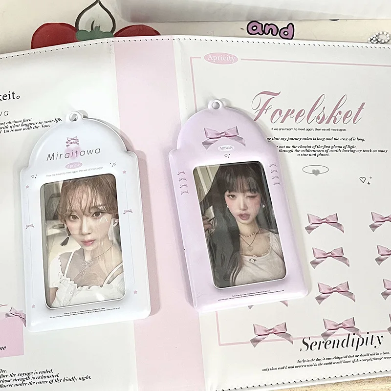 Instagram Style Bow Photo Pendant, Keychain Card Holder, Clip