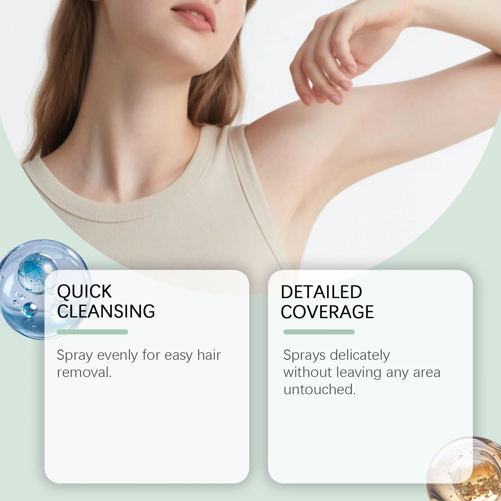 Hair Removal Mousse Gentle Hair Removal Not Irritating Painless Underarm Legs Arms Hair Growth Delayed Body Hair Inhibitor 60ml