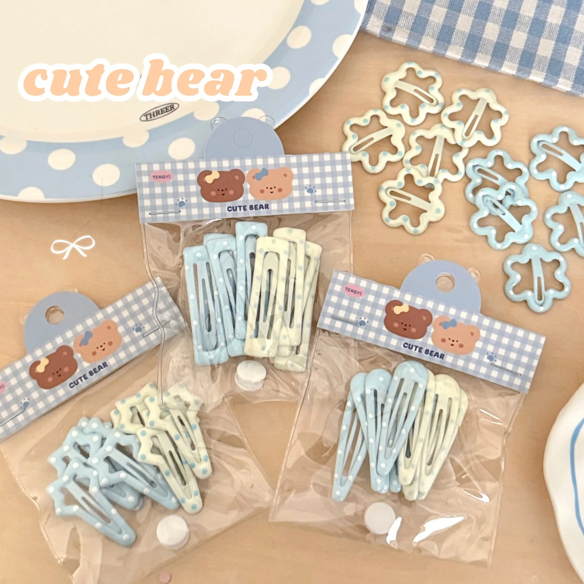 10/50 Stück blauere, niedliche Haarspangen für gebrochenes Haar, vielseitige Haarband-Clips, seitliche dekorative Clips, Pferdeschwanz-Haarspangen für geflochtenes Haar – Detail 10