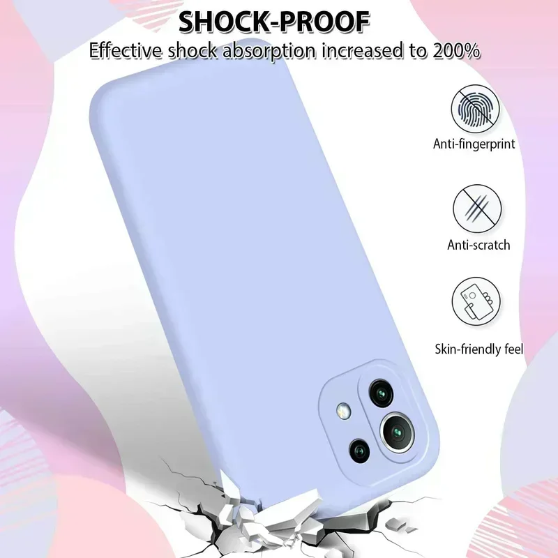 Fundas Silicone Phone Case For Xiaomi Mi 11 lite Matte TPU Case for Xiaomi Mi11 lite NE 5G Soft Back Cover Case