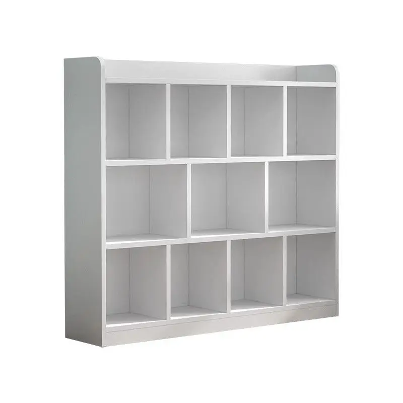 

School Bookshelf Floor Shelf Household Living Room Solid Wood Bookshelf Kindergarten Student Storage Cabinet