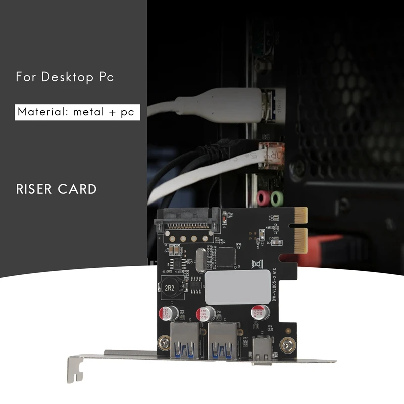 Tarjeta de expansión Usb 3,1 tipo C Pcie A 1 Tipo C y 2 tipo A 3,0, concentrador de controlador Pci Express para Pc de escritorio