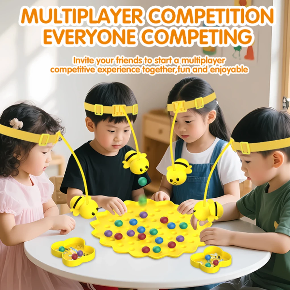Multiplayer Fishing Magnetic Tabletop Game Toys For Kids Little Bumblebee Board Game Interactive Educational Toys For Party