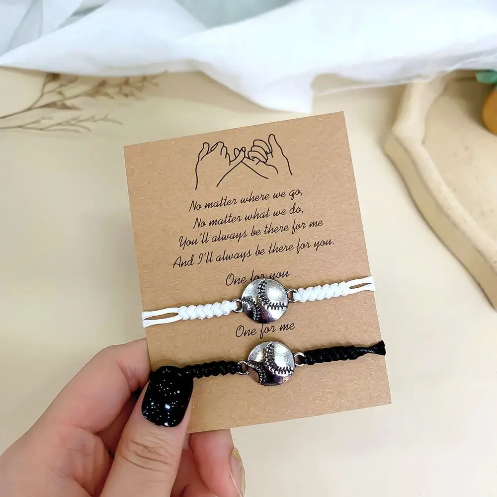 Volleyball Boys & Girls Football Baseball Ball String Rope Korean Style Bracelet Couple Hand Rope Jewelry Accessories