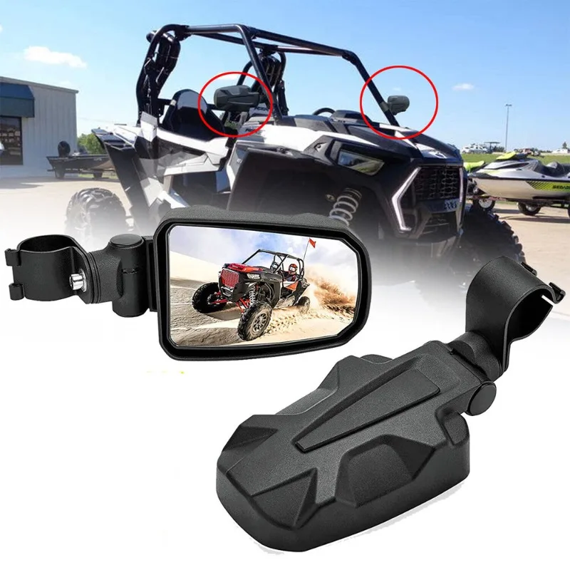 

1.75inch UTV ATV Side Rearview Mirror Bar End Universal for Polaris RZR 900 Ranger XP 1000 Can-am Maverick X3/Yamaha Rhinos