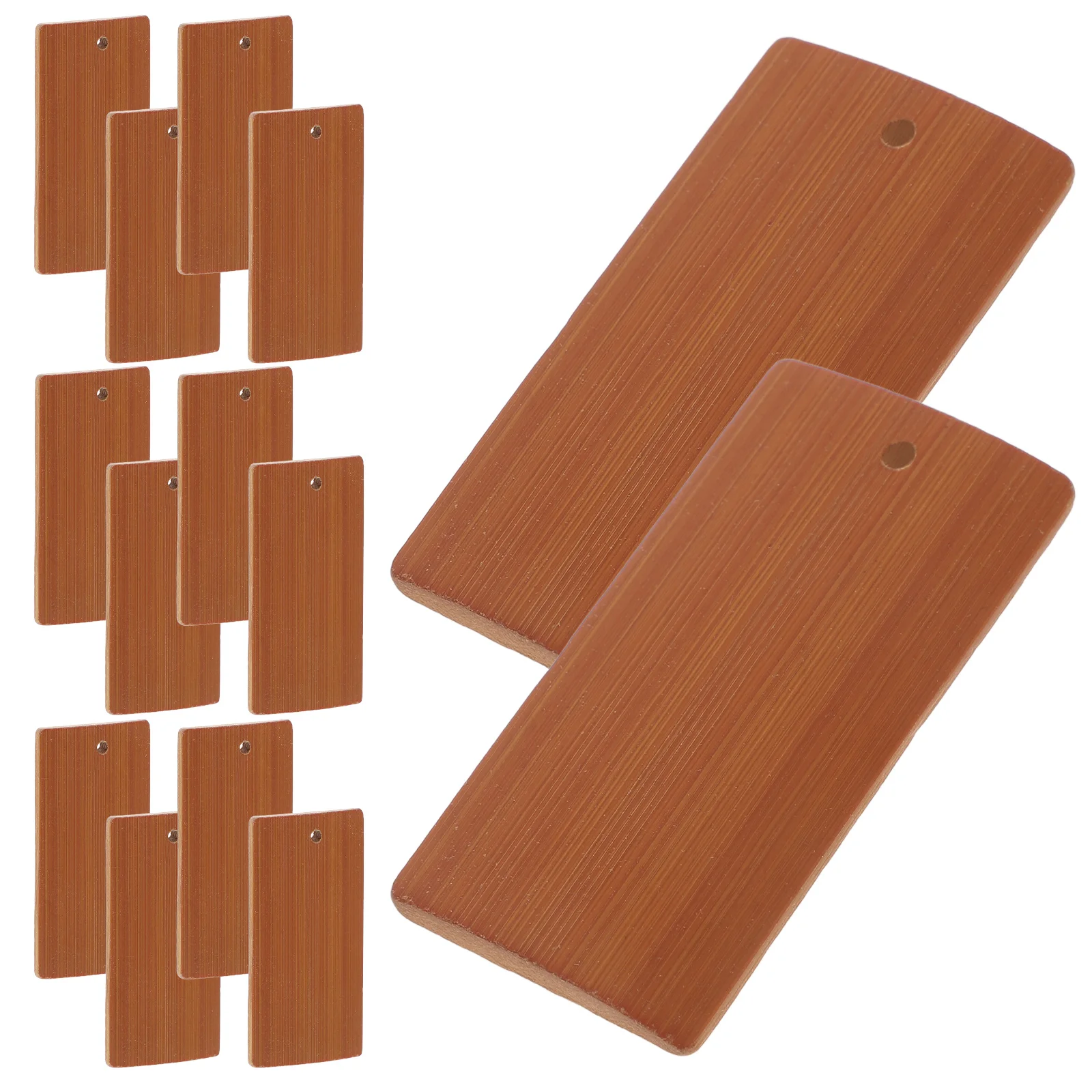 

50Pcs Bamboo Chip Keyring Decor 60x30mm Durable Creative Pendant for Bag Backpack Car Key Stylish Gift Bamboo Chip Keyring Decor