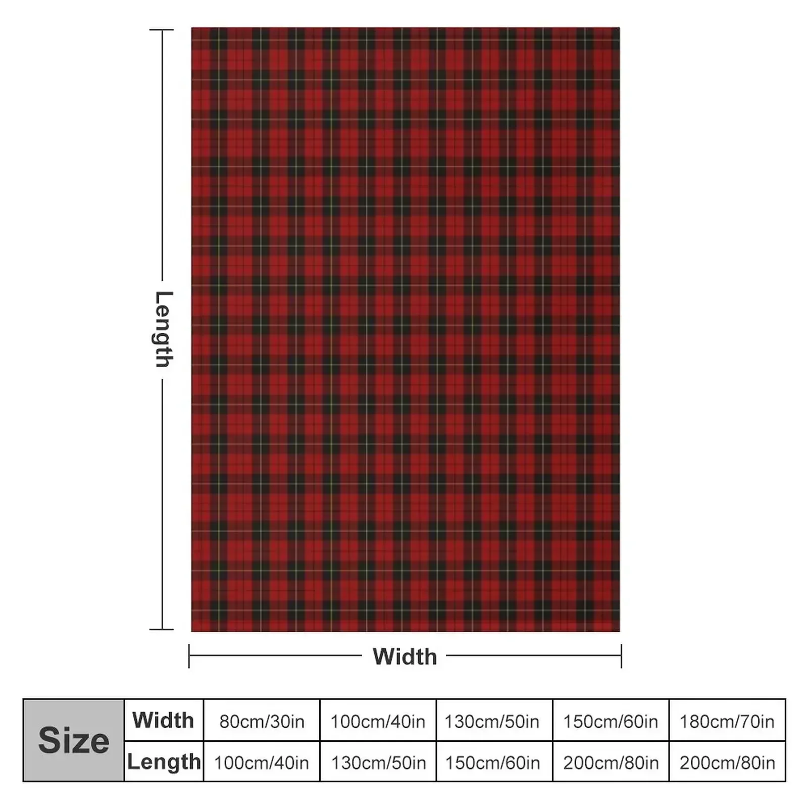 Wallace Tartan, Clan Wallace Throw Blanket couch cozy soft plush fuzzy picnic outdoor blanket
