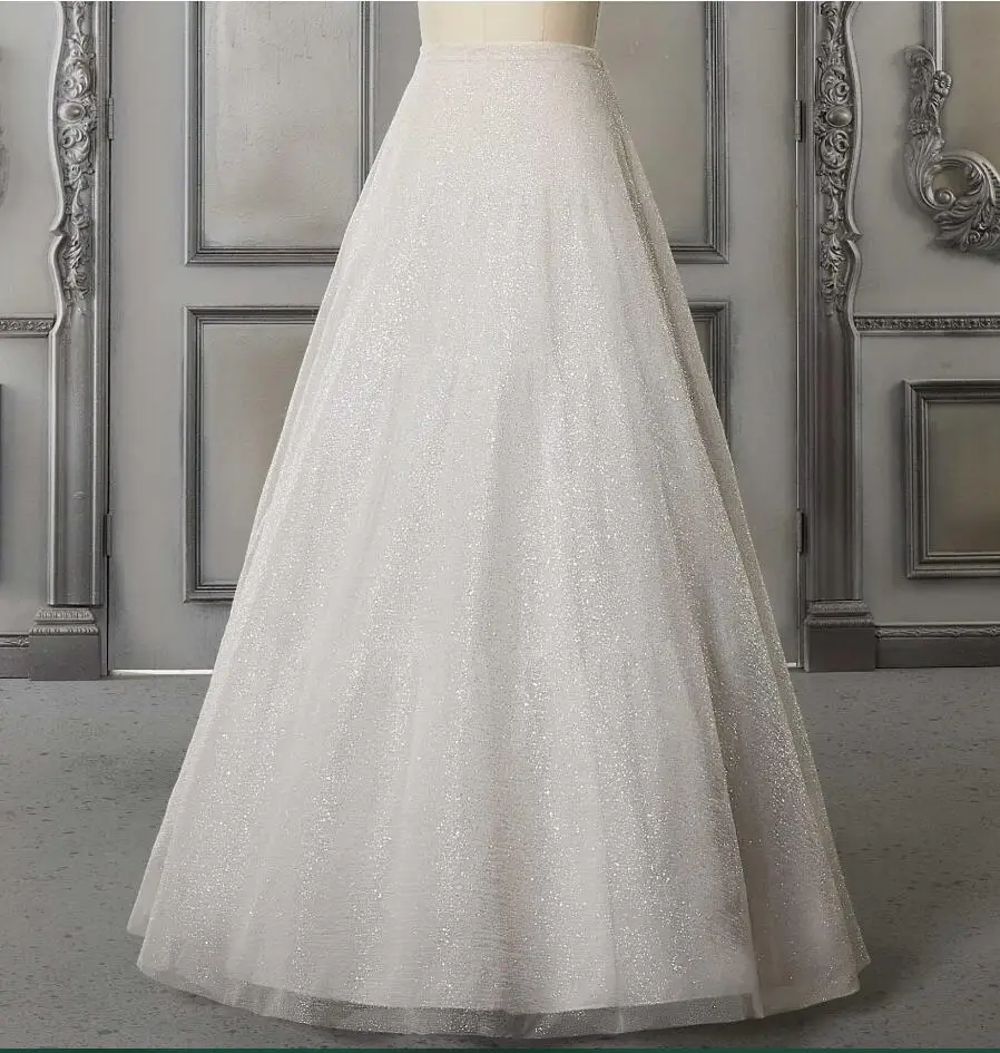 

Sparkling Tulle Detachable Tulle 2 layers Bridal Overlay Skirt For Wedding Party Train Tulle Detachable Skirt custom size