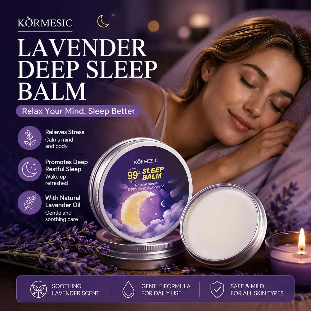 15g KORME SIC Lavender Deep Sleep Cream with Essential Oil Pillow Spray for Better Sleep Natural Relaxing Sleep Aid