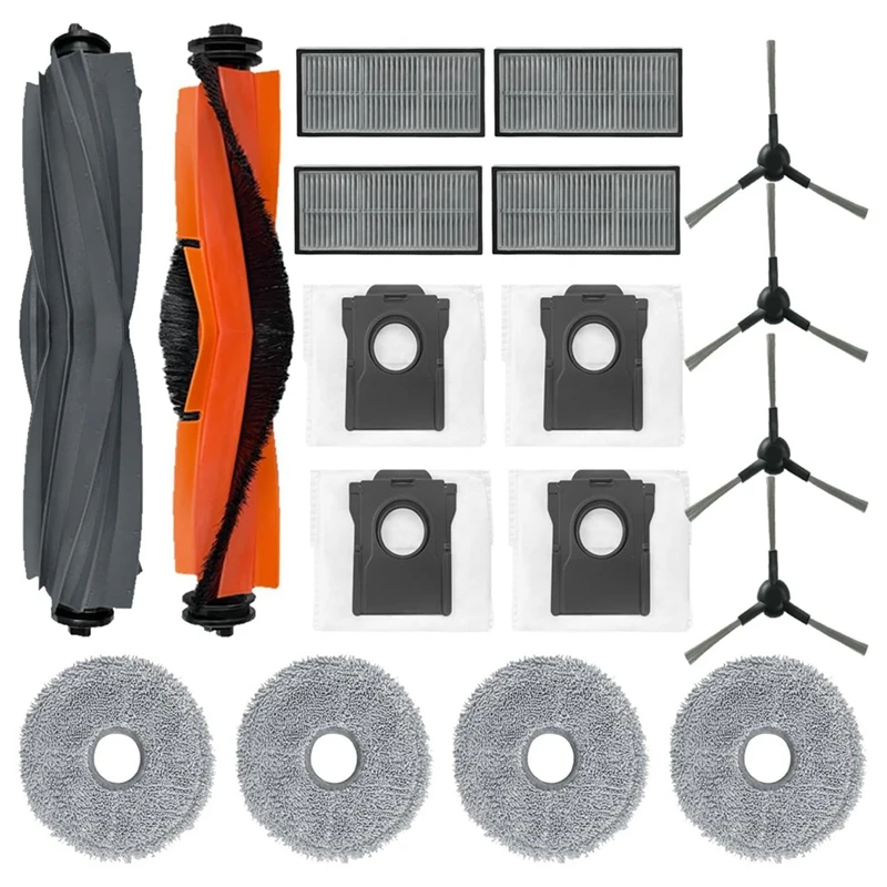 드림 X30 울트라 로봇 진공 및 걸레 콤보 메인 사이드 브러시 헤파 필터 걸레 패드, 먼지 봉투 액세서리 부품