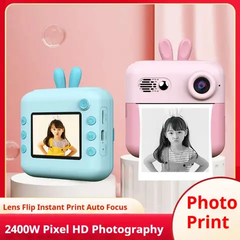 어린이용 즉석 인쇄 카메라, 3~12세용 3.0인치 어린이용 카메라, 32MP HD 1080P 디지털 카메라(프린터 용지 3롤 포함)