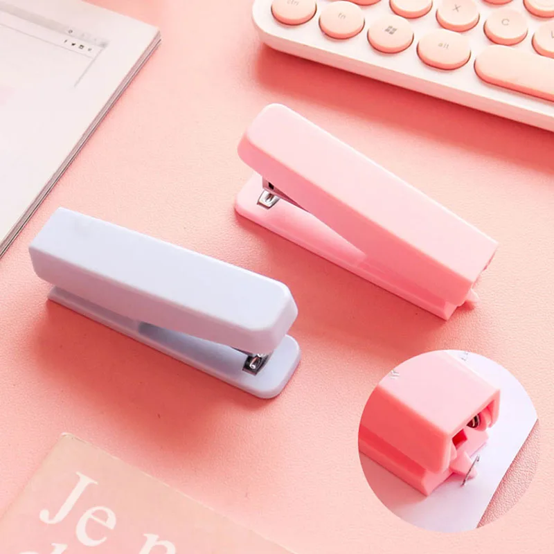 1 Set Mini Stapler Staples Kit Portable Labor-saving No. 10 Staplers For Office Student Paper Binding Stapler Stationery