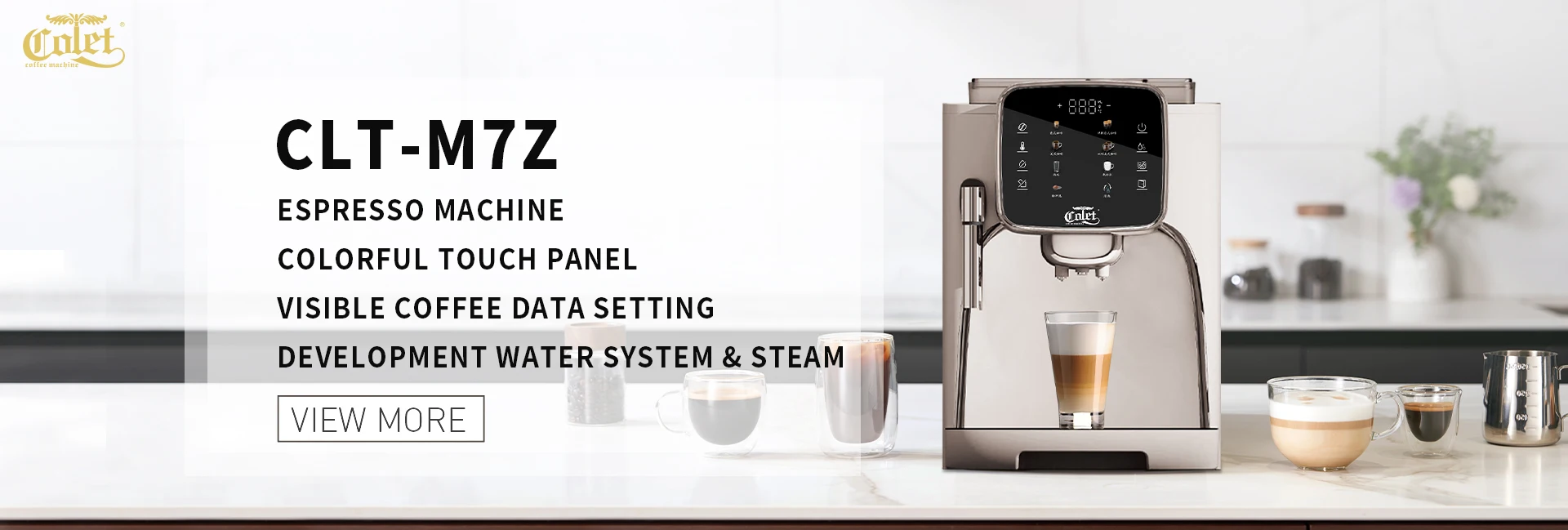 الاستخدام المنزلي لوحة اللمس الملونة الفول إلى كوب كابتشينو لاتيه الكهربائية ماكينة صنع القهوة الأوتوماتيكية بالكامل #4