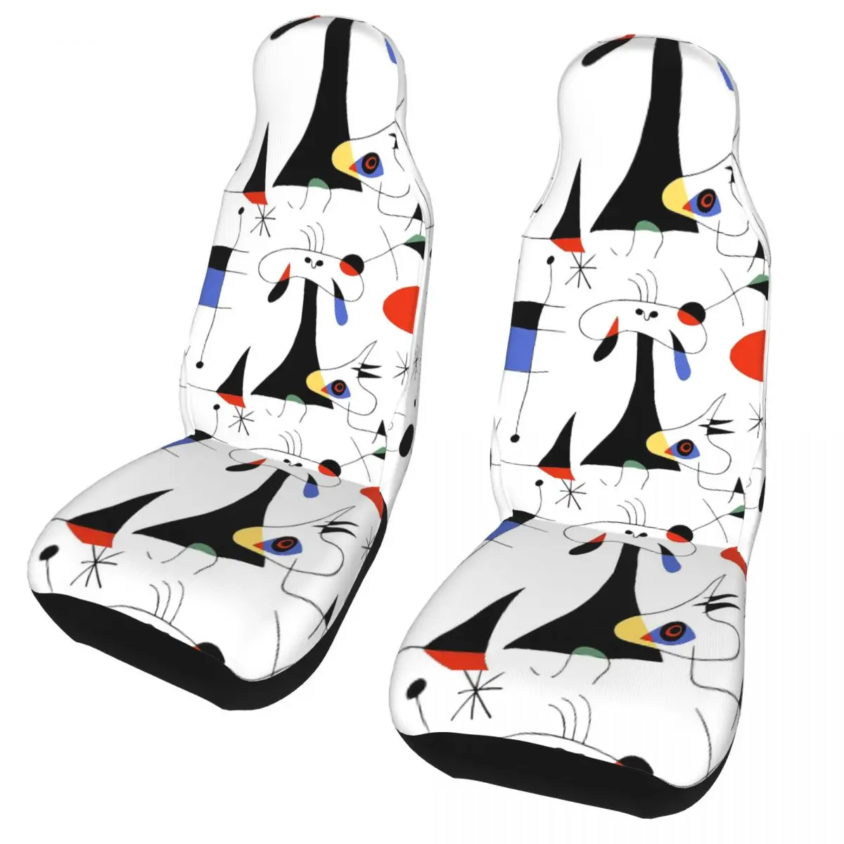 Joan Miro Sun Universal Car Seat Cover Waterproof For SUV Art Painting Artist Seat Covers Fiber Car Accessories