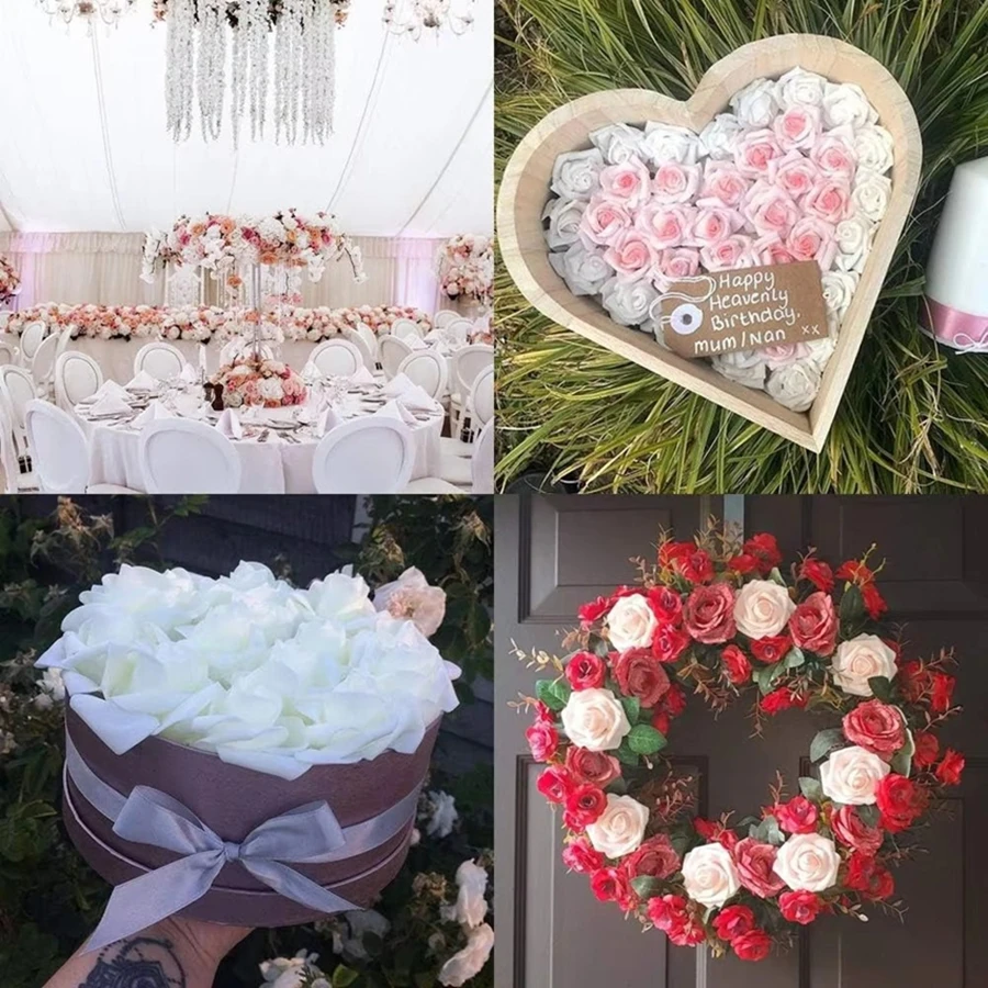 Artificial Flower PE Foam Rose Festival Wedding bridal bouquet Decoration DIY gift box Home Room Outdoor Garden Holiday Party