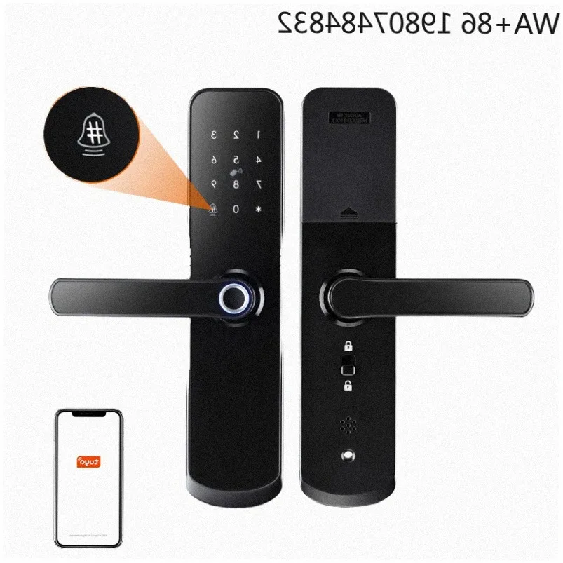 Smart Aluminum Alloy Cabinet Lock with WiFi App IC Card & Fingerprint Unlock Homekit Compatible Anti-theft Storage Solution