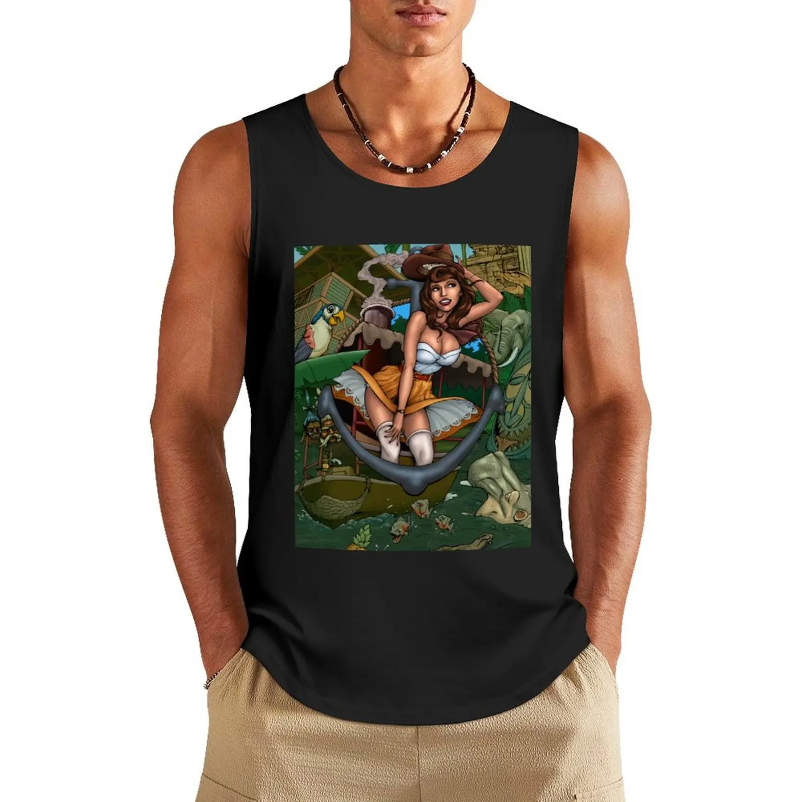 

Congo Queen Tank Top gym wear men Men's gym t-shirts