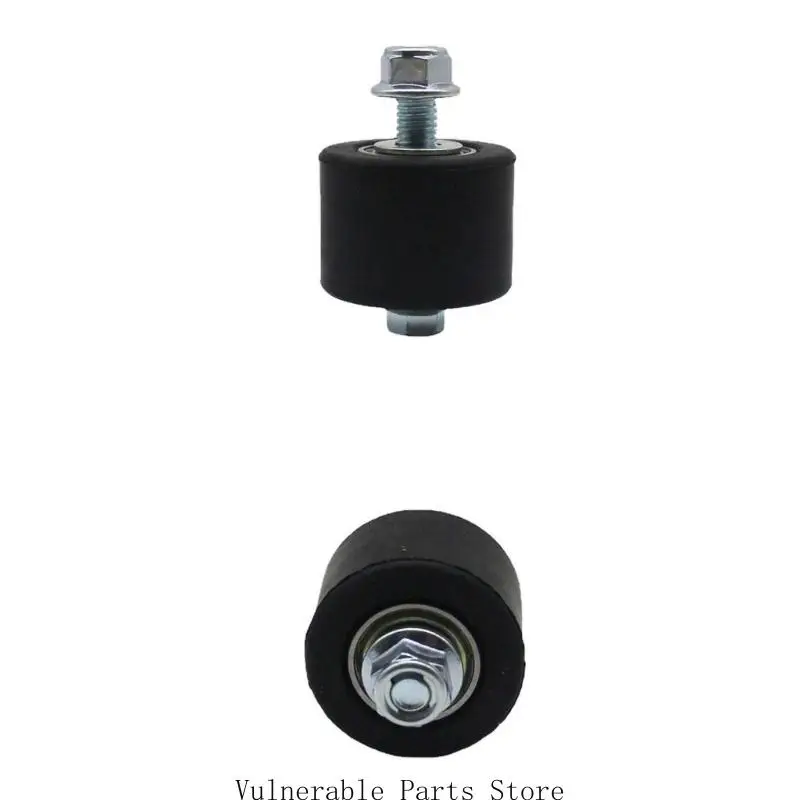 8mm Center Hole Chain Tension Roller for YFZ350 1987-2006, Guide Roller Service Part with Bolt-Through Mount and Rubber Outer