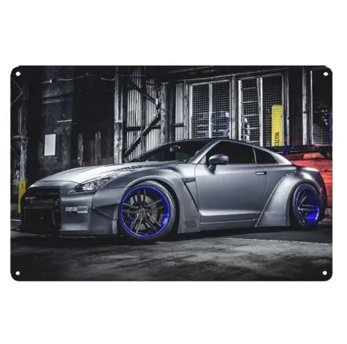Gtr Liberty Walk Car Metal Poster Tin Sign 20x30cm