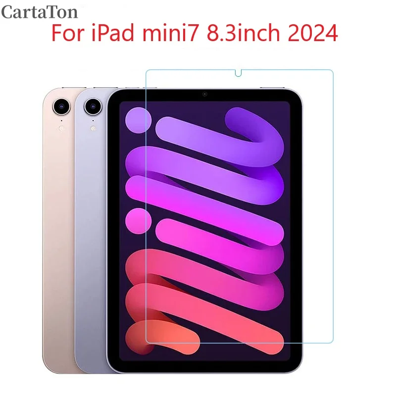 Vidro temperado para ipad mini 7 a17 pro 2024 protetor de tela para mini6 8.3 2021 tablet filme de vidro guarda