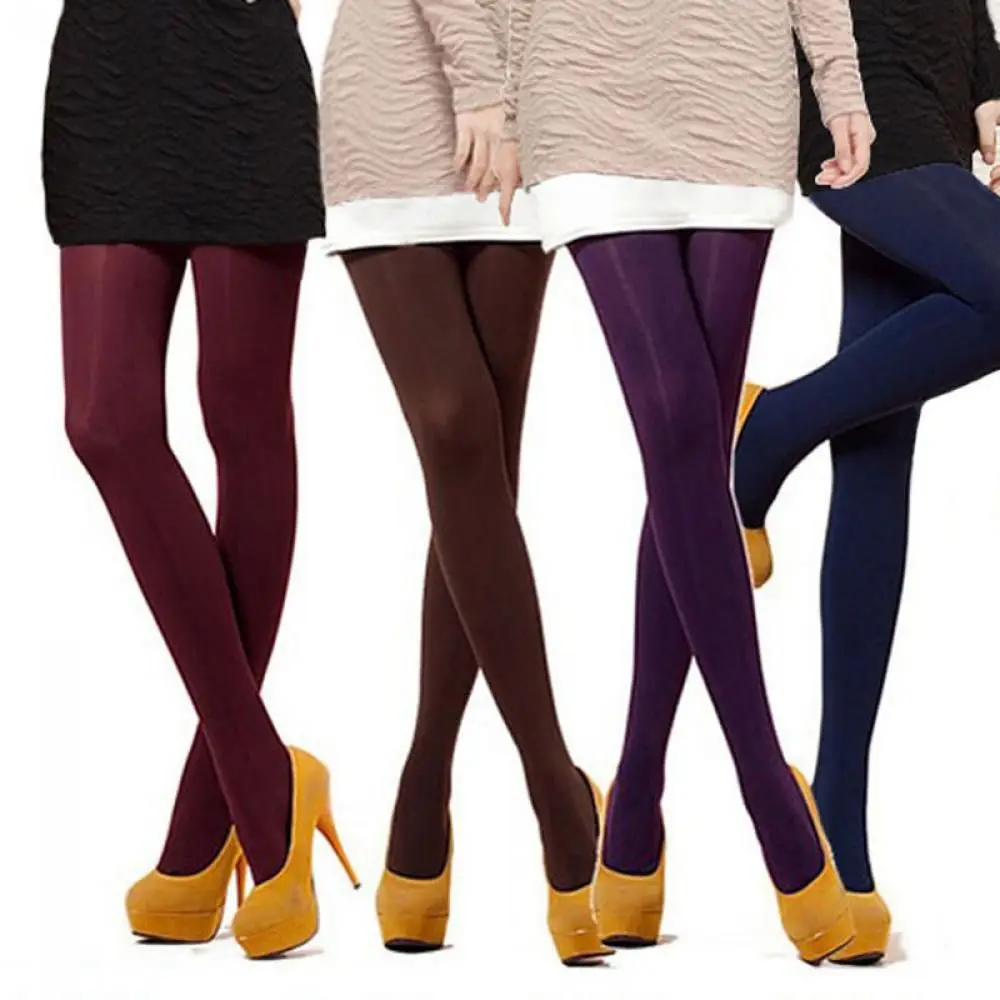 Autumn Winter Leggings Sexy Black Classic 120D Leggings Women High Elasticity Opaque Footed Pantyhose Seamless Thick Stockings