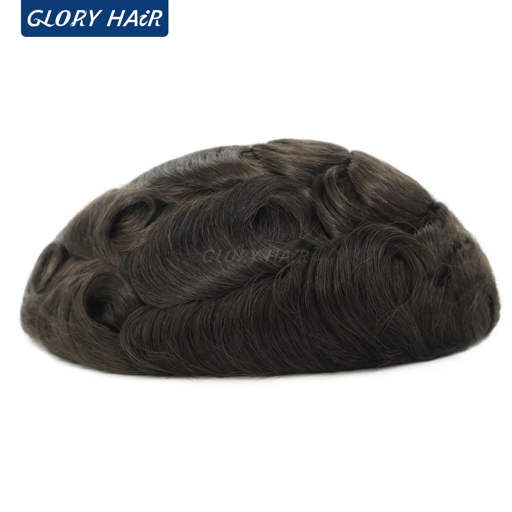 السندات المستقرة ليس من السهل تساقط الشعر رجل الشعر المستعار أحادية وبولي Men الرجال الشعرية الاصطناعية نمط حر الذكور استبدال نظام الشعر #6