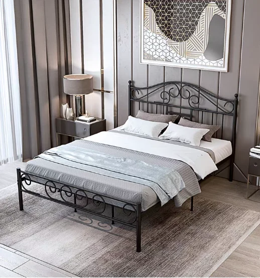 

#For Twin XL Bed Frames Metal Platform Bed with Headboard and Footboard No Box Spring Needed Easy Assembly&