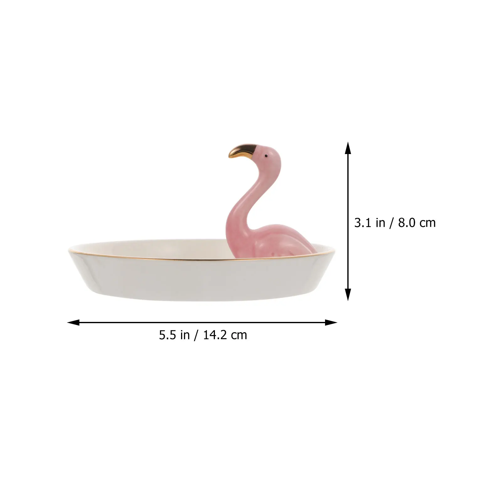 

Flamingo Jewelry Storage Display Dish Earrings Ceramic Ceramic Tray Premium Jewelry Display Tray Material Home Decoration