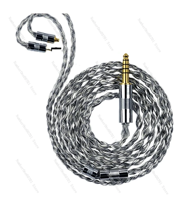 Zebra Single Crystal Cooperized Silver Headphone Upgraded Cable Ie40pro/80S/0.78/Mmcx Balance Line DIY Wire