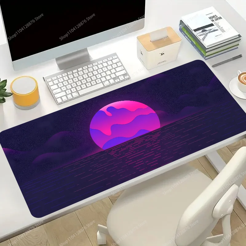 P-Purple Moon Celestial OM-bject Non-slip Mouse Pad Suitable For Office Computers Laptops E-sports Game Desk Mats XXL Keyboard