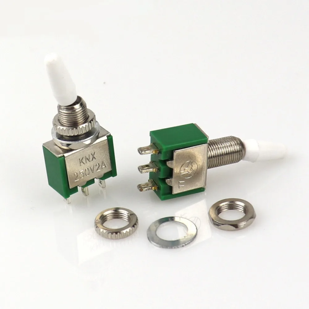 

2A 250V Toggle Switch 3 Pin 2 Gear Miniature Toggle Power Switch 2-gear Rocker Arm Switch 5PCS