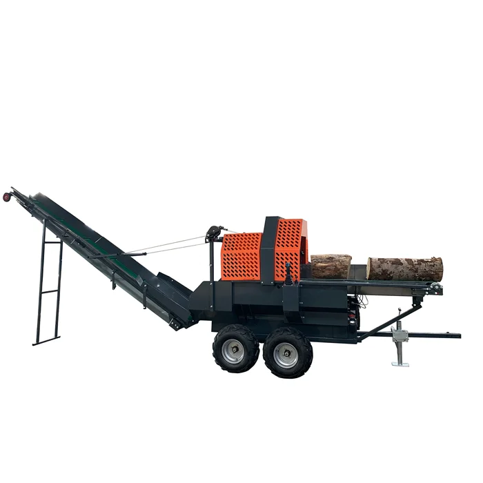 30ton  Automatic  Electric /tractor Pto Driven Firewood Processor with Joystick Engine 6s Log Splitter